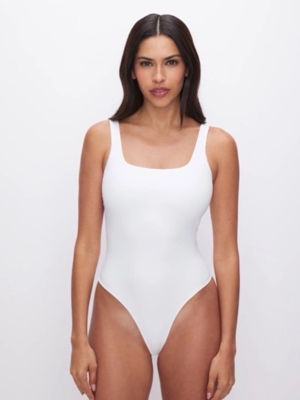 Good American White Sculpting Modern Tank Bodysuit